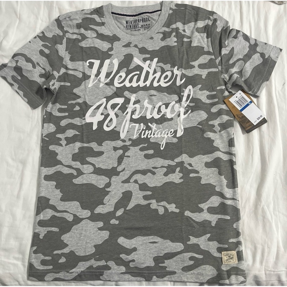 Weatherproof Big Boys Short Sleeve Camo Shirt-Size XL (18-20)